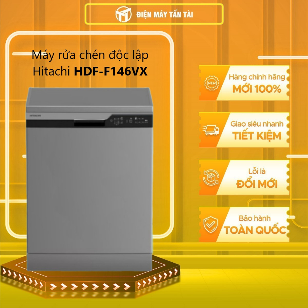 (HCM) - HDF-F146VX - Máy rửa chén độc lập Hitachi 14 bộ HDF-F146VX
