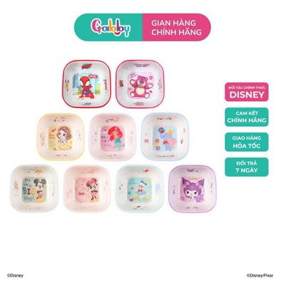 Chén Melamine Vuông Hình Nhân Vật Disney Mickey, Donald, Dumble, Ariel, Snowwhite Đáng Yêu Cho Bé