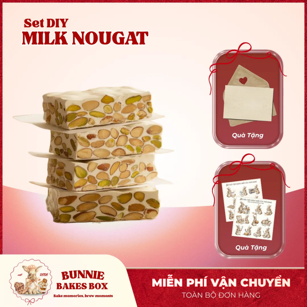 Set Làm Kẹo Milk Nougat Bunnie Bakes Box