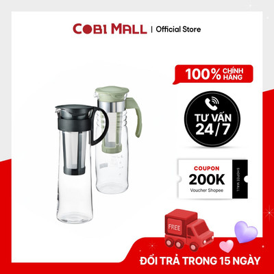 Bình Lọc Cold Brew Pha Trà & Cà Phê Thủy Tinh 1L Chịu Nhiệt Chính Hãng – Cobi Home