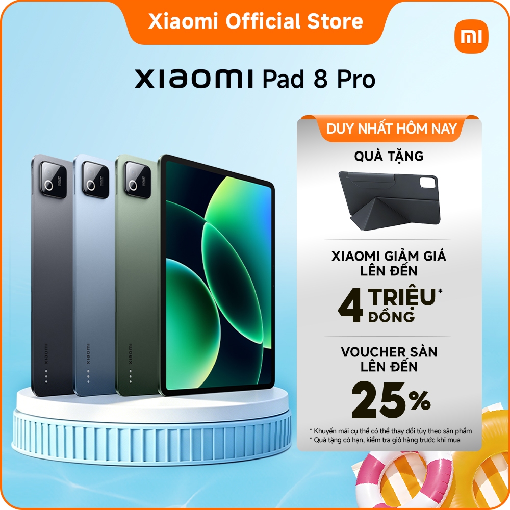 (Livestream) Máy tính bảng Xiaomi Pad 8 Pro (8+128GB|8+256GB)| Pin 9200mAh (typ)|Màn hình 3.2K 144Hz
