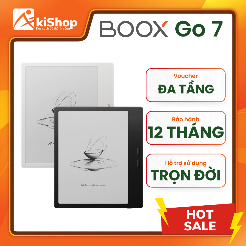 Máy Đọc Sách Boox Go 7 Màn Hình 7 Inch 64GB Chính Hãng Akishop