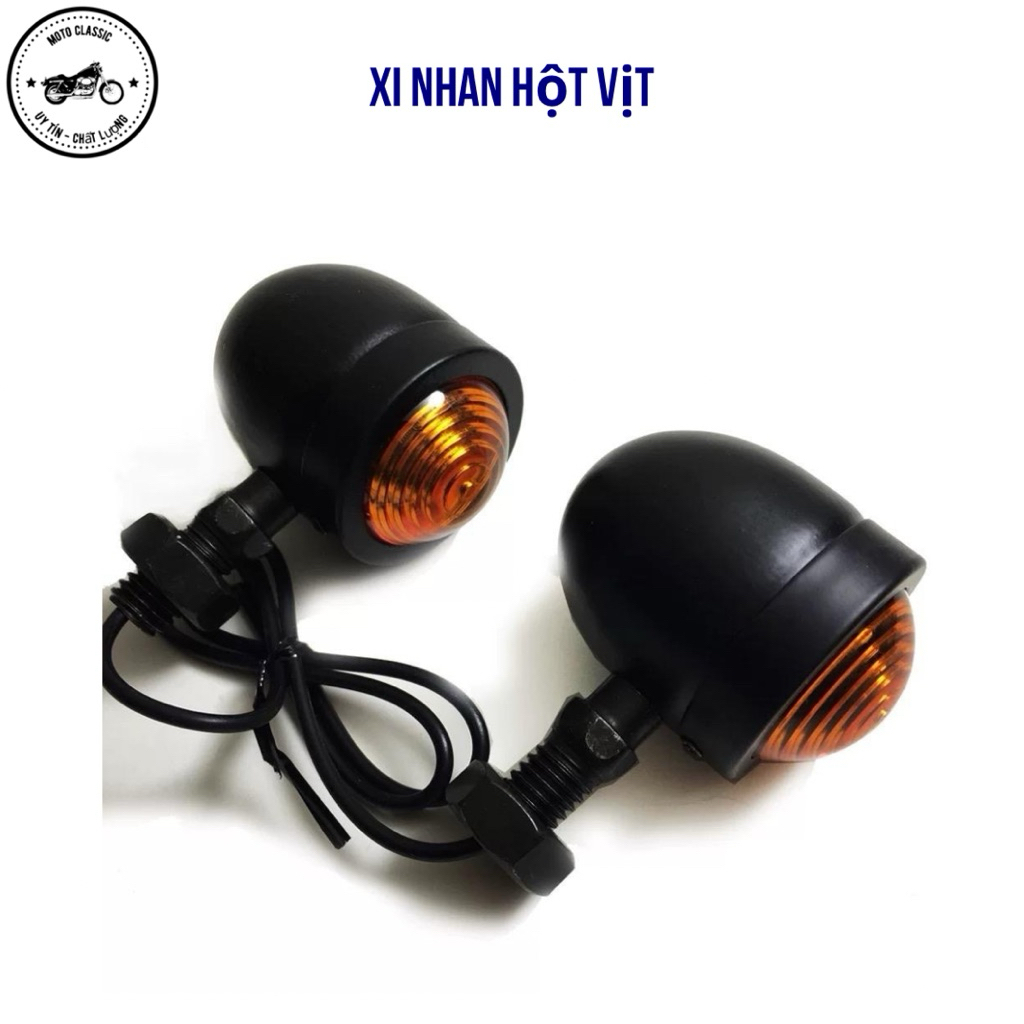 Cặp Đèn Xi Nhan Hột Vịt Độ Xe Máy Classic Cafe Racer Tracker CG125