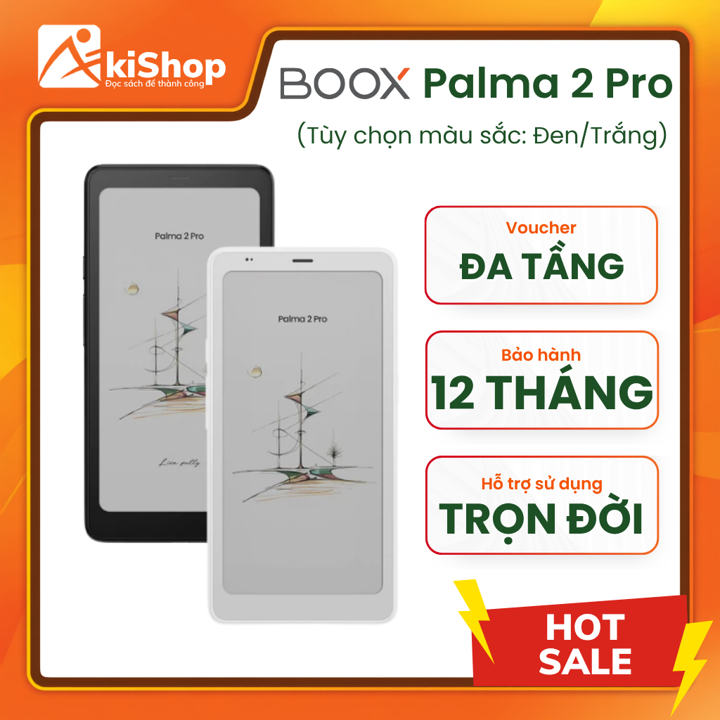 Máy đọc sách màu BOOX Palma 2 Pro 6.13" E-Ink Kaleido 3 (8GB RAM/128GB ROM)Android 15