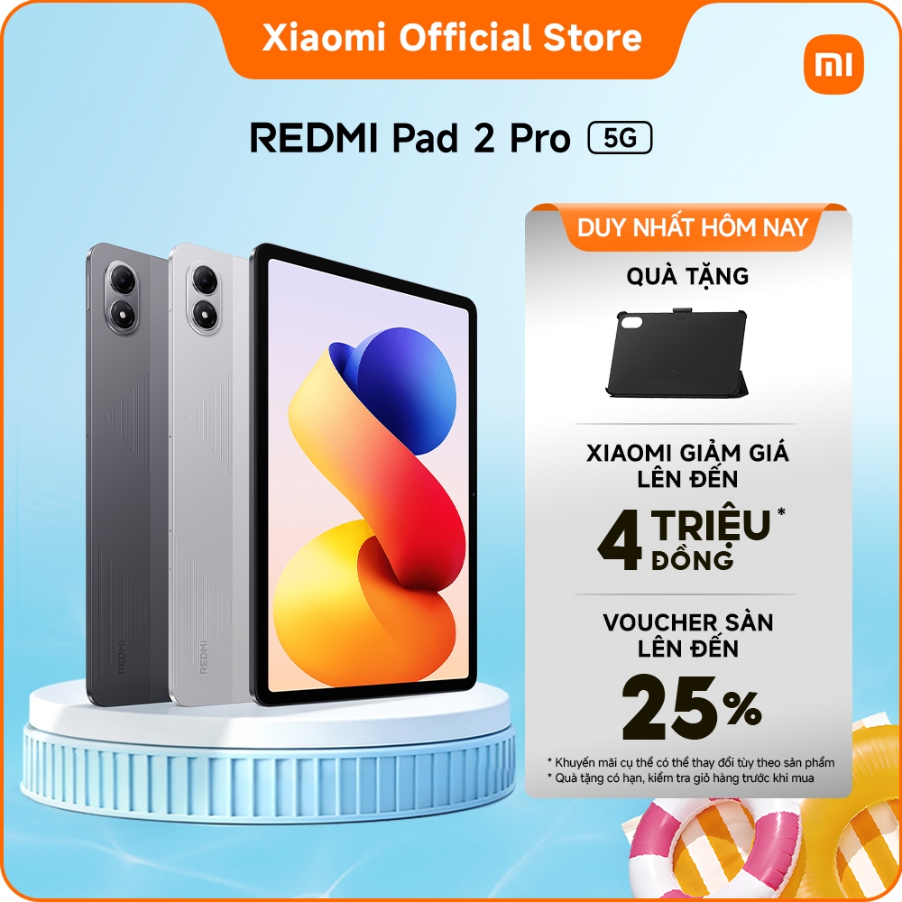 [TẶNG COVER] REDMI Pad 2 Pro 5G | Màn hình 12,1" 2,5K siêu rõ nét | Hình ảnh mượt mà với tần số quét lên đến 120Hz