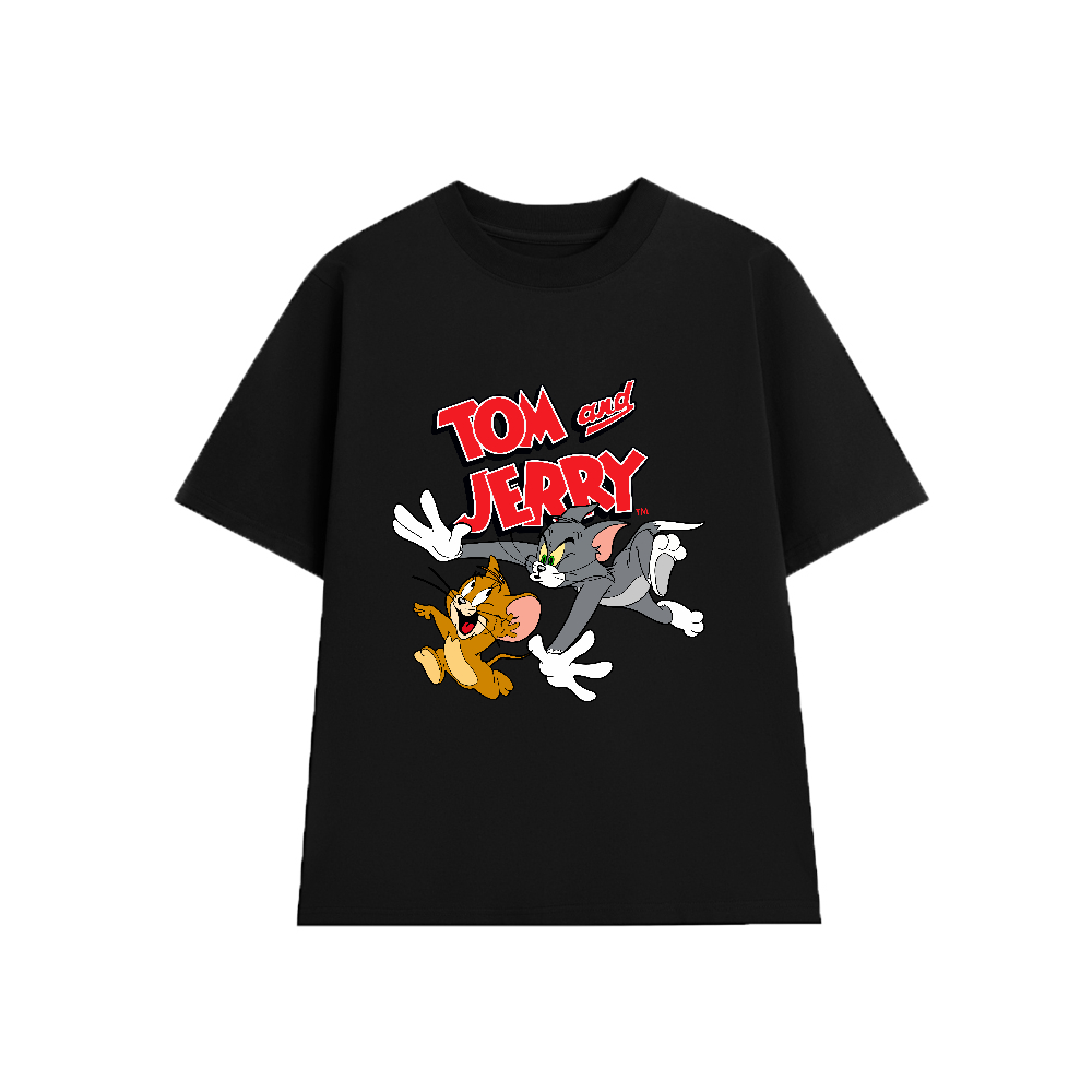 Áo Thun TOM and Jerry 002, Unisex Form Rộng Cotton Mềm
