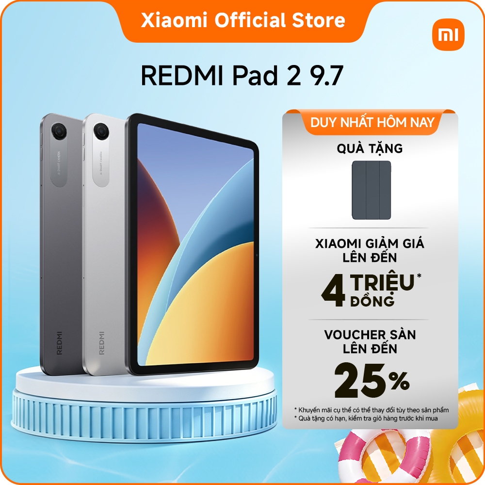 [TẶNG COVER] REDMI Pad 2 9.7 (4+64GB| 4+128GB) | Màn hình 9.7" siêu nét | Pin khủng 7600 mAh