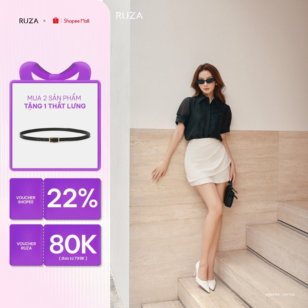 Chân váy nữ kiểu dáng chữ A công sở thời trang thanh lịch RUZA VAF157 VAF158