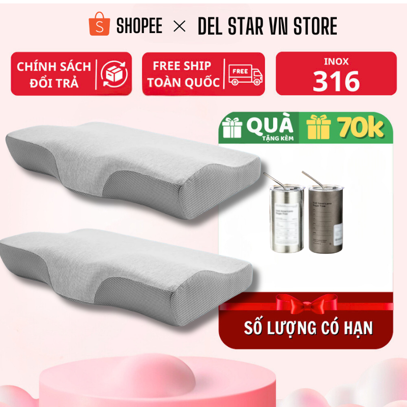 Gối Kê Đầu Cao Su Non CECILA Có Gel Lạnh Hỗ Trợ Tư Thế Ngủ Thoải Mái