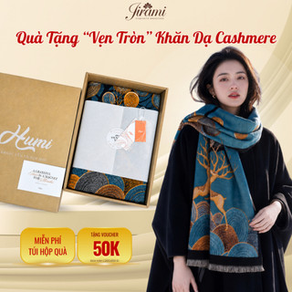 Khăn Choàng Dạ Cashmere Cao Cấp Quà Tặng JIRAMI Giữ Ấm Mùa Đông Sang Trọng Dịp Ngày Lễ Tết Kỷ Niệm