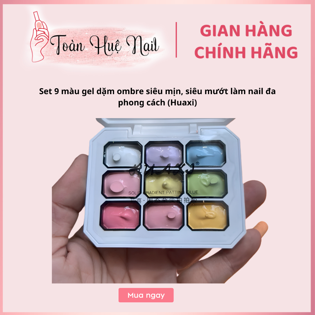Set 9 màu gel dặm ombre siêu mịn, siêu mướt làm nail đa phong cách (Huaxi)