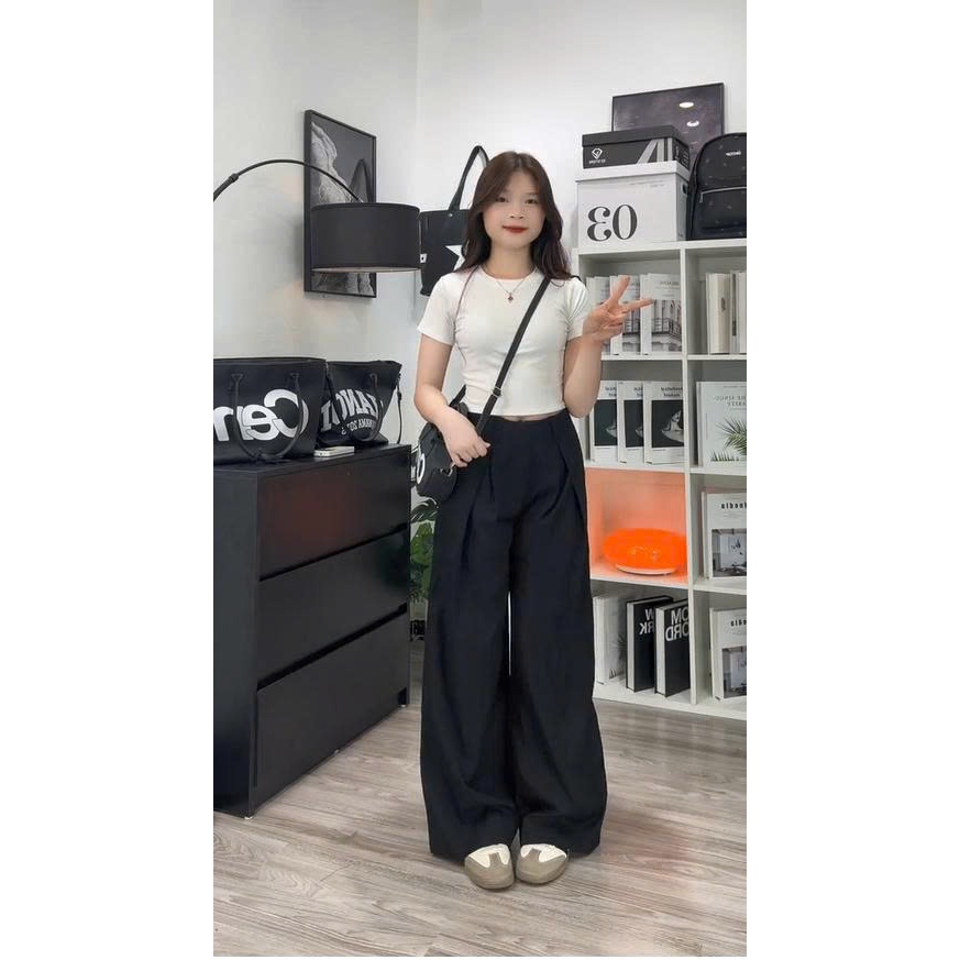 Quần Kaki Nữ Ống Suông Rộng, Quần Kaki Nữ Modern Girls Cực Tôn Dáng, Phong Cách Cá Tính