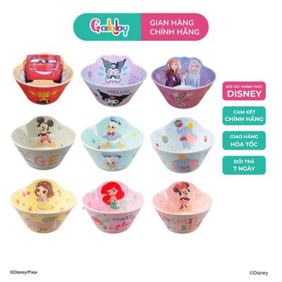 Tô Ăn Dặm Cho Bé Nhựa Melamine Hoạt Hình Disney Đáng Yêu Nhiều Mẫu (Mickey, Minnie, Donald, Ariel, Snow white, Dumbo)
