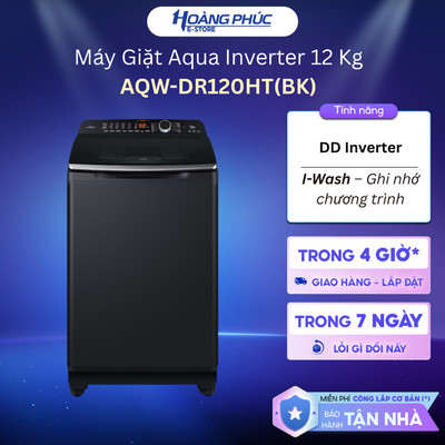 Máy Giặt Aqua Inverter 12 Kg AQW-DR120HT(BK) -  {TOÀN QUỐC}