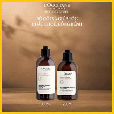 [LIVE HANNAH OLALA] Combo Gội Xả L'Occitane Dưỡng Tóc Bồng Bềnh Volume & Strength Gồm Dầu Gội 300ML Và Dầu Xả 250ML