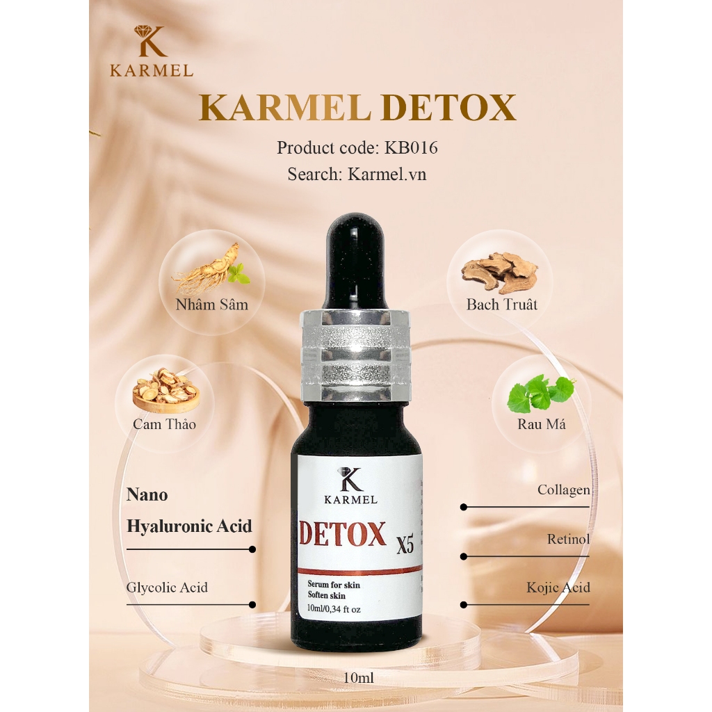 [Chính hãng] Detox Acnes Karmel 10ml (Detox Kamel) Mỹ phẩm Comestic Chính hãng Nam Nữ Mỹ phẩm Nam Nữ