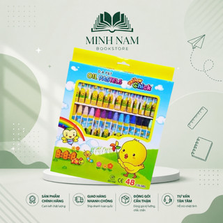 Combo 1/2/3 Hộp Sáp Dầu 48 Màu Con Gà D-A P&T Chính Hãng Hàn Quốc - Minh Nam Bookstore