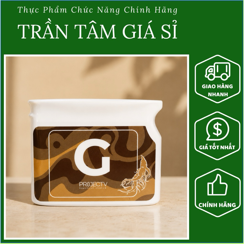 Chính Hãng - G PROJECT V - Giảm Căng Thẳng Mệt Mõi | Hộp 60 Viên