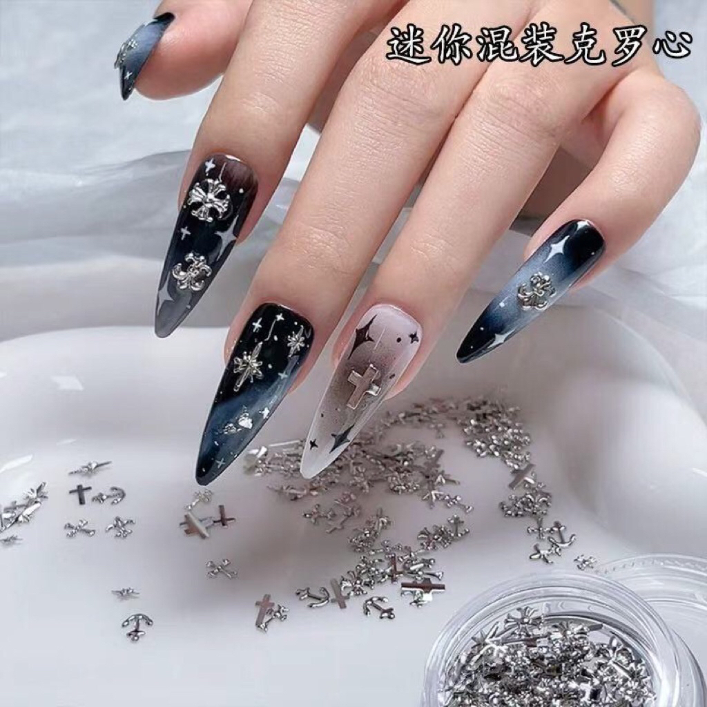 hũ phụ kiện chorme heart mix nhỏ xinh