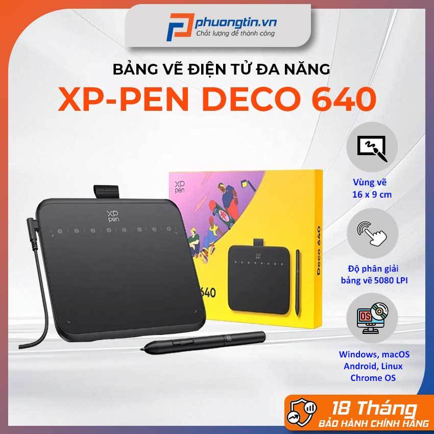 Bảng vẽ điện tử đa năng XP-Pen Deco 640 vẽ kỹ thuật số với áp lực 16k Hàng Chính Hãng Bảo hành 18 th