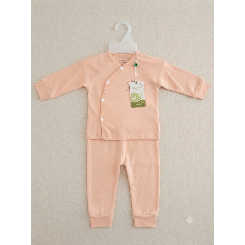 BỘ QUẦN ÁO SƠ SINH DOKMA DÀI TAY CÀI LỆCH - COTTON MỀM MỊN CHO BÉ
