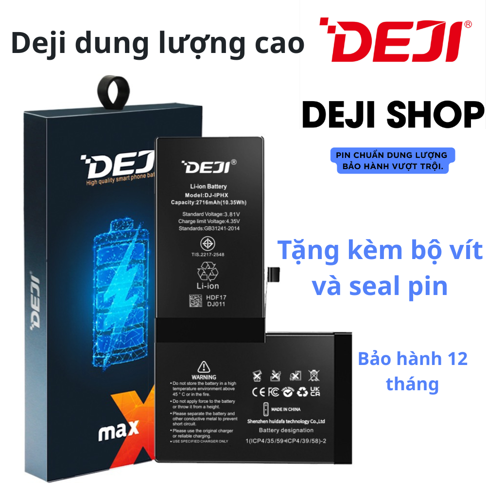 Pin Deji Dung Lượng Siêu Cao cho IP 5/5S/5SE/SE2/SE3 Bảo Hành 12 Tháng