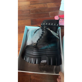 [ Sẵn trắng 36] Boot nữ chiến binh đế độn 15cm