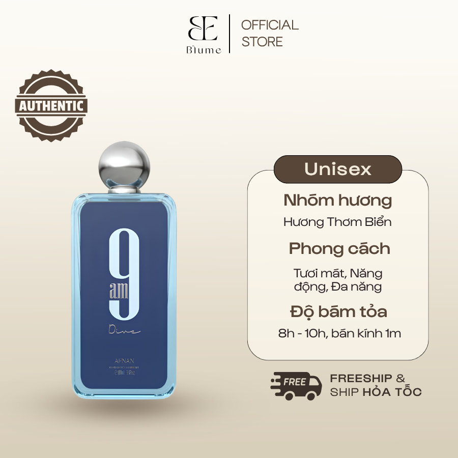 [ Mẫu Thử 10ML ] Nước Hoa UNISEX 9AM DIVE Mùi tươi mát - Blume Tiệm Nước Hoa