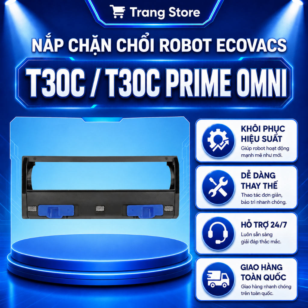 Nắp chặn chổi Robot hút bụi Ecovacs  T30C / T30C Prime Omni