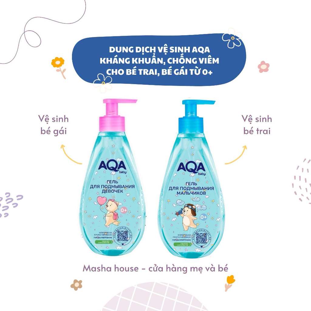 Dung Dịch vệ sinh Gel Aqa Baby Khử Mùi Cho Bé Từ 0M+
