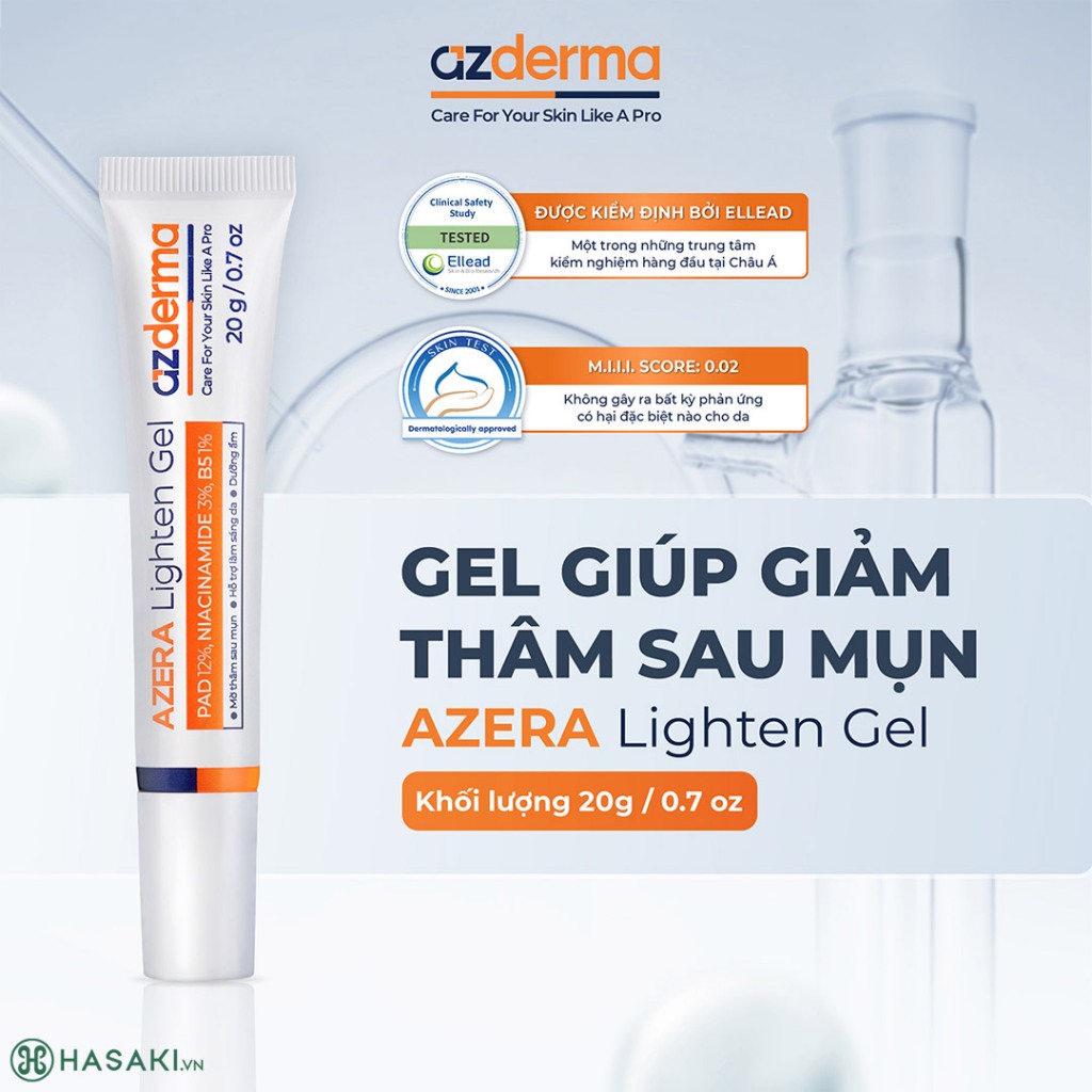 Gel Dưỡng Azderma Hỗ Trợ Giảm Thâm, Cấp Ẩm Sáng Da 20g