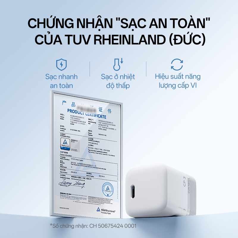 Củ Sạc Nhanh CUKTECH GaN 40W Siêu Nhỏ Gọn Chân Gập Không Nóng Máy Cho iP 17/16/15/iPad Air/Xiaomi 17/Samsung S26 | BigBuy360 - bigbuy360.vn