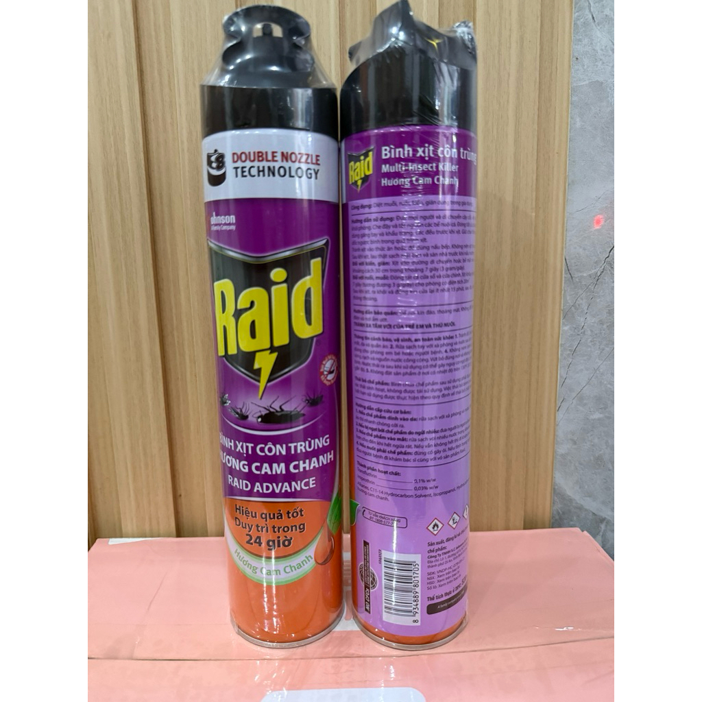 Bình Xịt Côn Trùng Raid Hương Cam Chanh