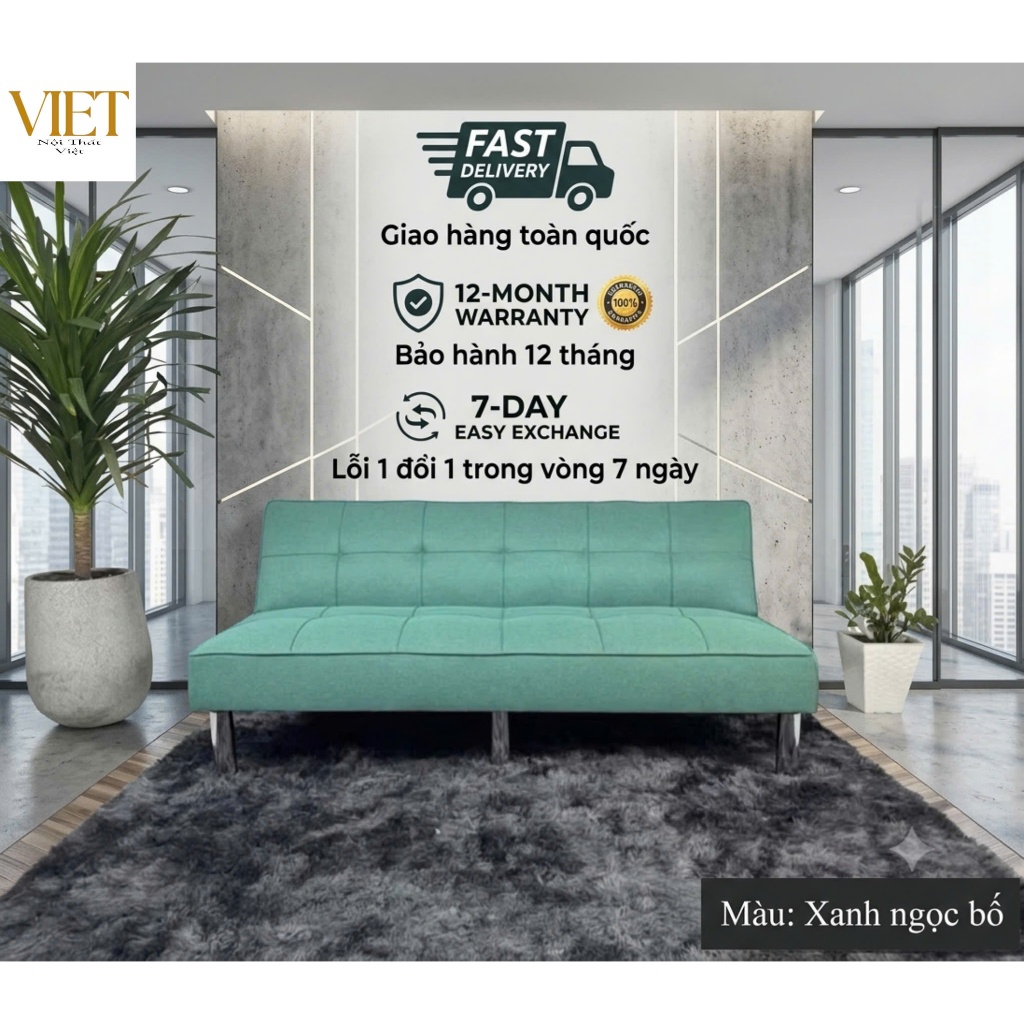 Sofa Giường Ghế Dài 1m7 - Sofa Bed Đa Năng Tiện Lợi