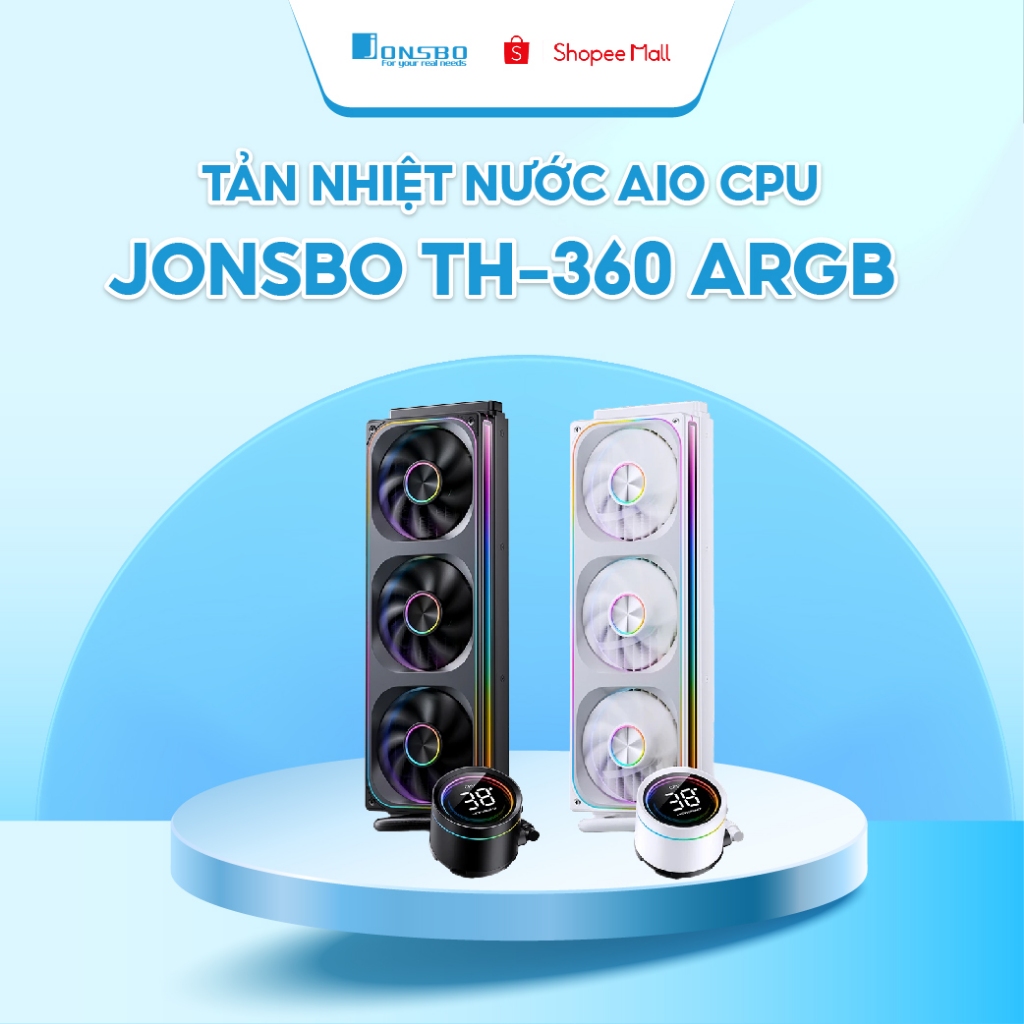 Tản Nhiệt Nước AIO CPU Jonsbo TH-240 / TH-360 ARGB Màn Hình LED
