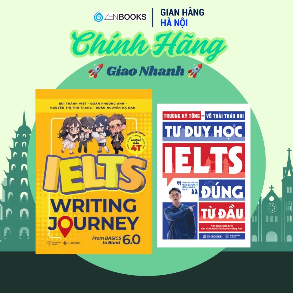 Sách - Combo IELTS Writting 6.0 và Tư Duy Học IELTS Đúng Từ Đầu - Zenbooks