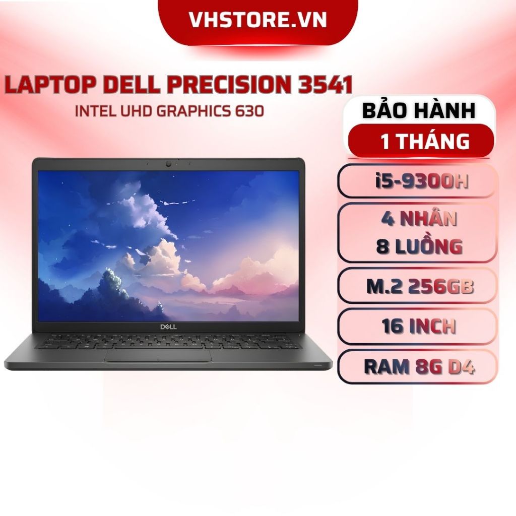 Laptop Dell Precision 3541 i5-9300H RAM8GB SSD 256GB Quadro P620 4GB FHD - BẢO HÀNH 1 THÁNG - VHSTOR