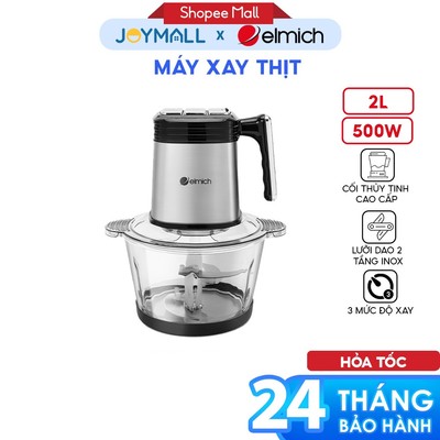 Máy Xay Thịt Đa Năng Elmich MCE-8585 2L, Hàng Chính Hãng, 3 Tốc Độ Xay, Lưỡi Dao 2 Tầng - JoyMall