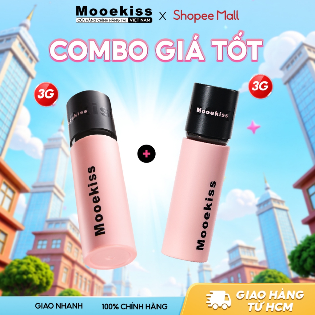 [KOL] Combo 2 Son Lì Mooekiss V15 Che Khuyết Điểm Môi Xỉn Màu, Tôn Da Sáng Bừng Phù Hợp Da Châu Á (3