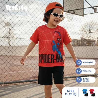 [Disney | Spiderman] Bộ thun ngắn tay bé trai Rabity 560.089