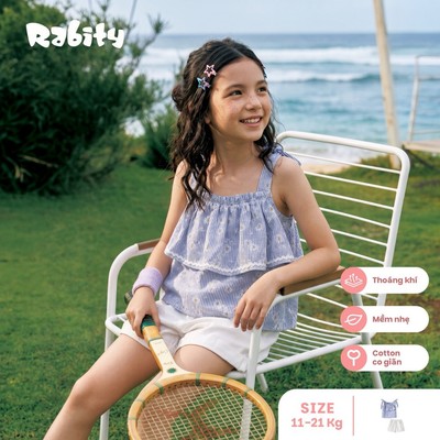  Bộ quần áo ngắn tay bé gái Rabity 959.004