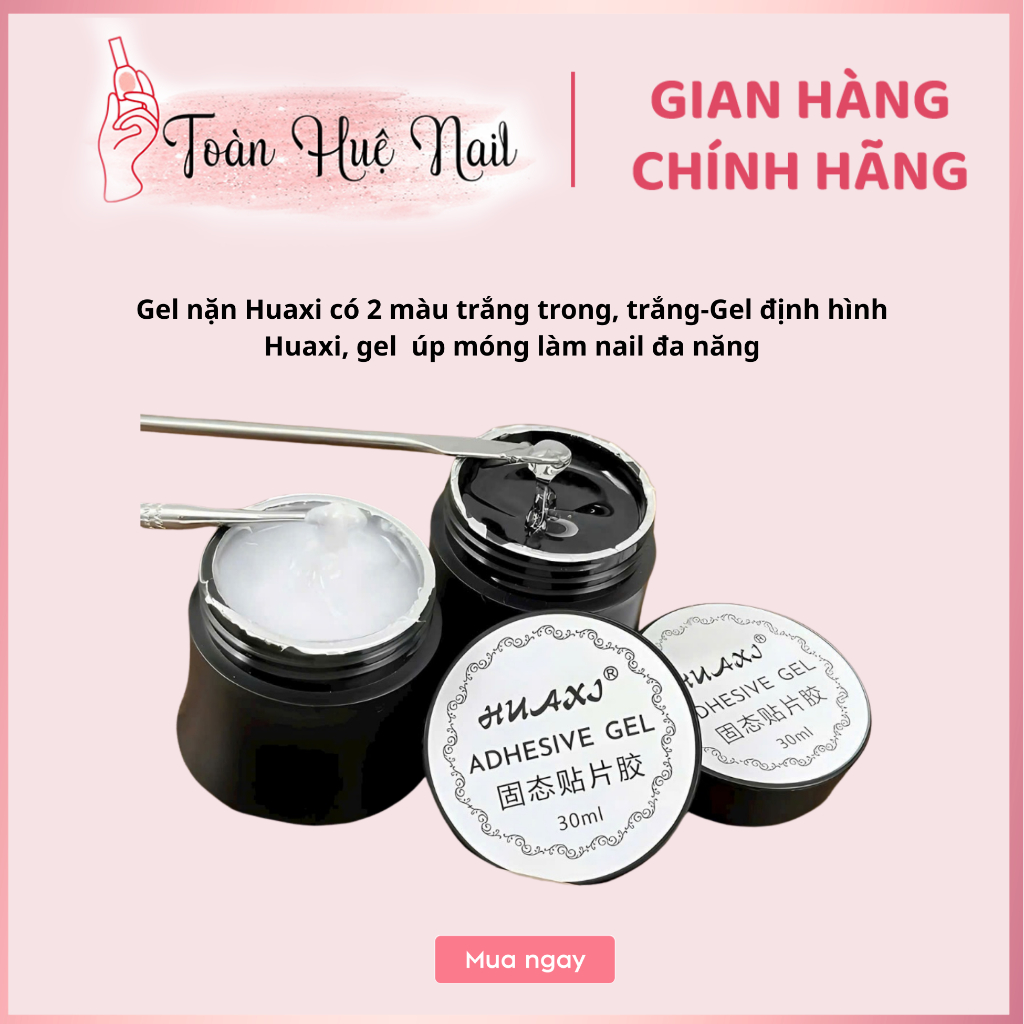 Gel nặn Huaxi có 2 màu trắng trong, trắng-Gel định hình Huaxi, gel  úp móng làm nail đa năng