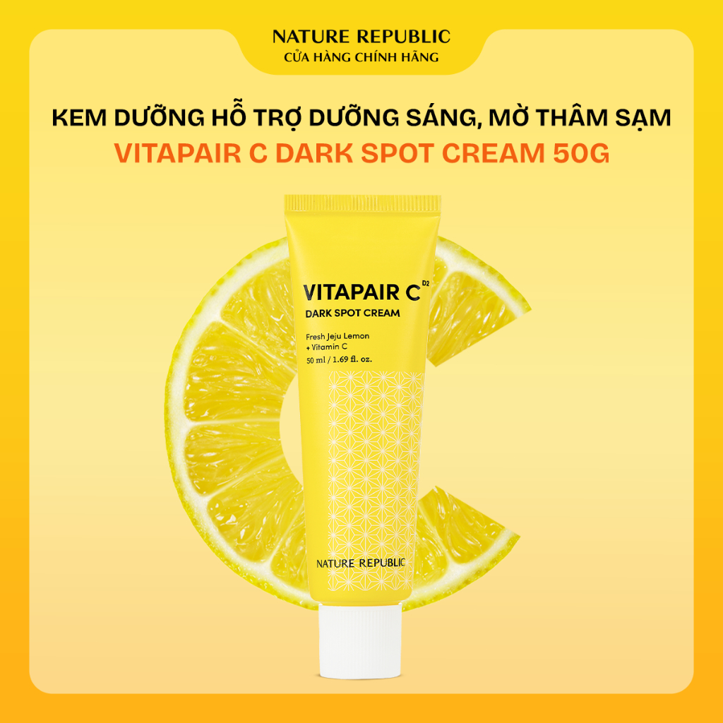 [Nature Republic] KEM DƯỠNG TRẮNG DA MỜ THÂM SẠM NÁM NATURE REPUBLIC VITAPAIR C DARK SPOT CREAM 50G