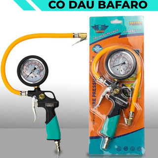 Súng Bơm Lốp Có Đồng Hồ Dầu Bafaro 16Bar 230Psi Ống Dẫn Cao Su Cao Cấp Đầu Van Kín Khí