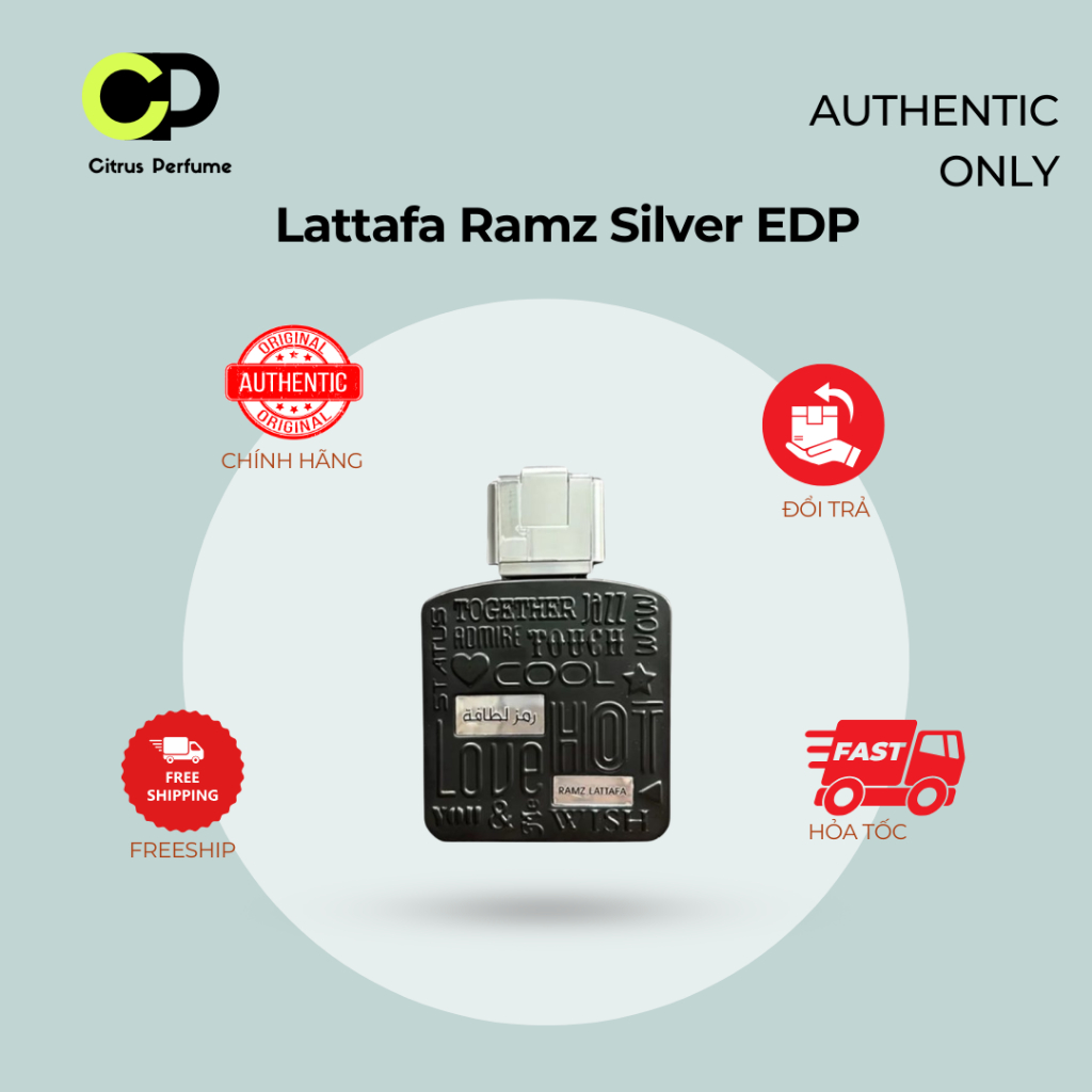 10ml Lattafa Ramz Silver EDP - Nước hoa Unisex