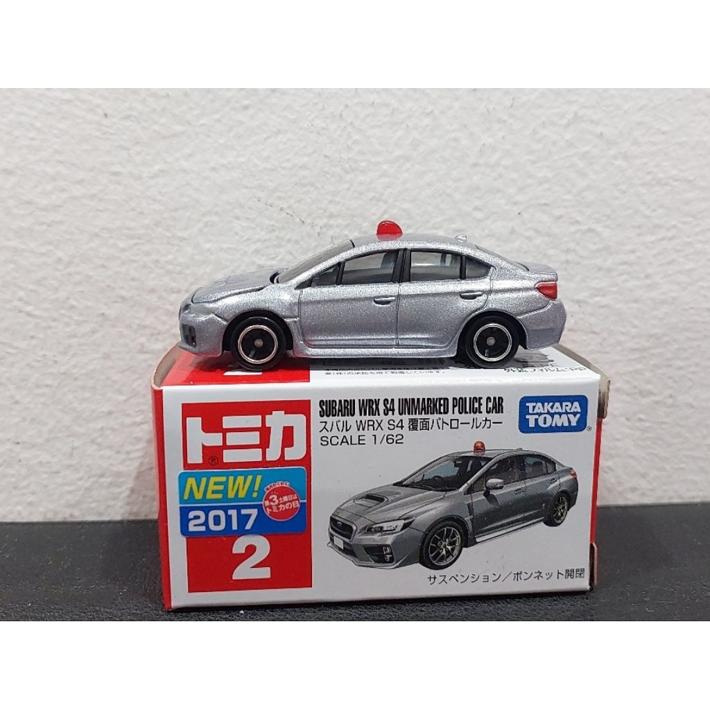 Xe mô hình Tomica No. 2 Subaru WRX S4 Unmarked Police Car  - Made in Vietnam
