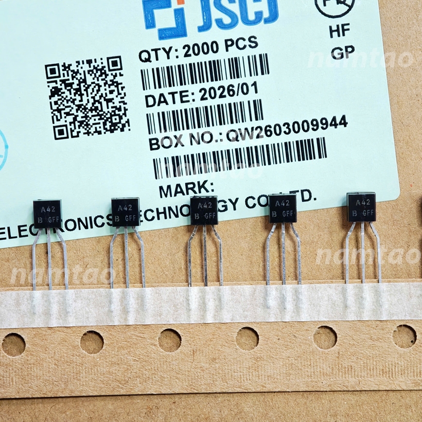 (50 chiếc) Transistor MPSA42   A42 chính hãng CJ chân đồng mới 100%