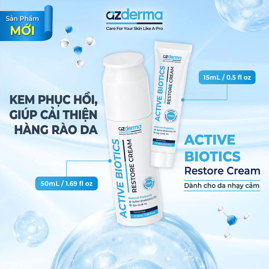 Kem Dưỡng Phục Hồi Azderma Active Biotics Restore Cream Cải Thiện Đa Tầng Hàng Rào Cho Da Nhạy Cảm