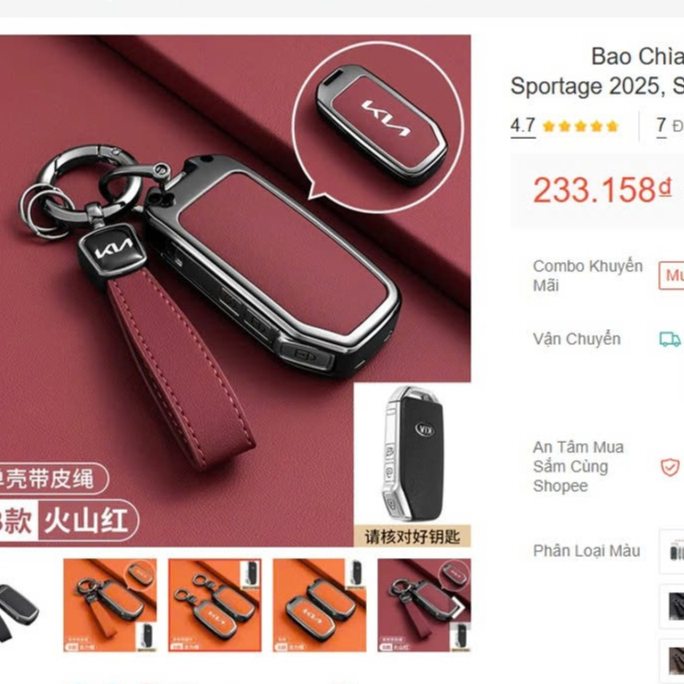 Bao Chìa Khoá KIA K3 2021 2025 Luxury, Premium, K5, New Sportage 2025, Sorento, cerato ( mới 100% th