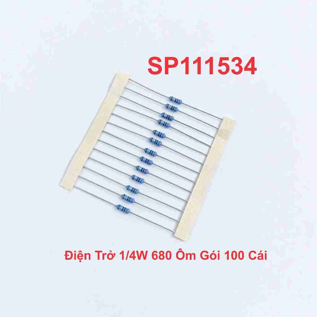 Điện Trở 1/4W 680 Ôm Gói 100 Cái